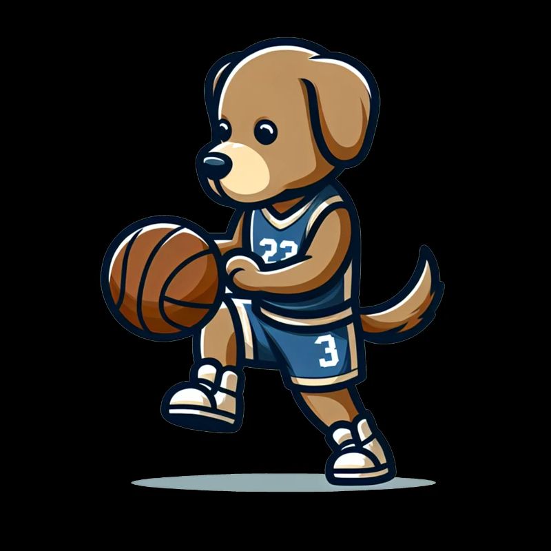 Chien de basketteur mignon