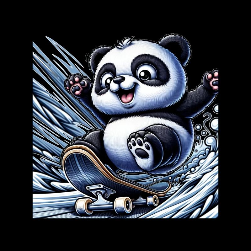 Cute Skater Panda