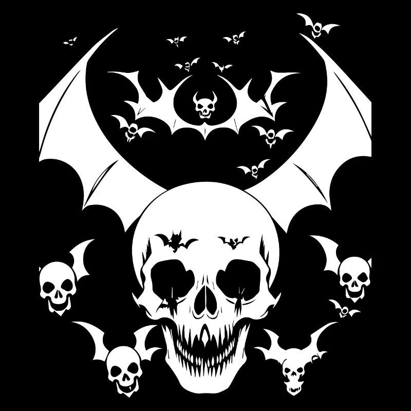 Horror Schädel Schädel Kunst Schädel Gothic Heavy Metal