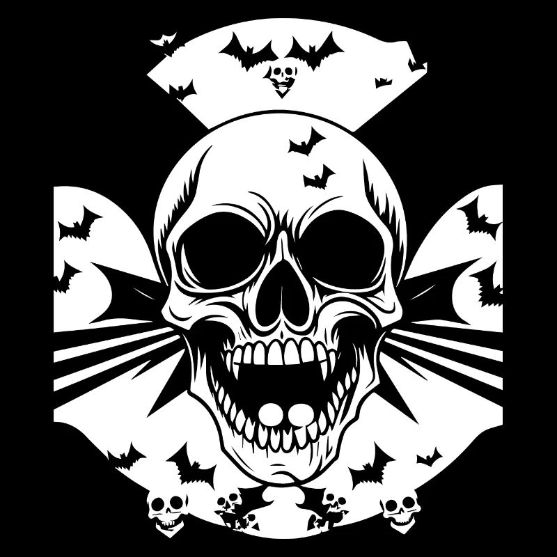 Horror Schädel Schädel Kunst Schädel Gothic Heavy Metal