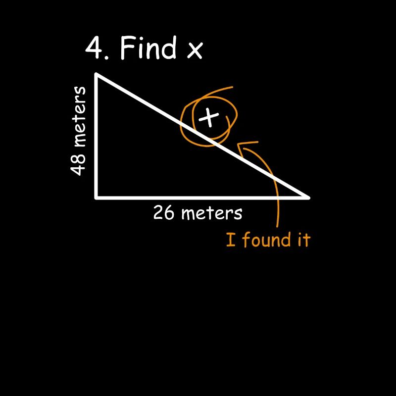 Math teacher Hypotenuse Find x Pythagorean's theorem