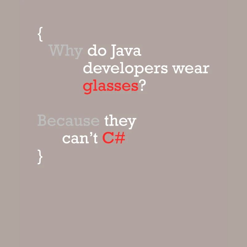 C# Programmeur blague Coder C Sharp