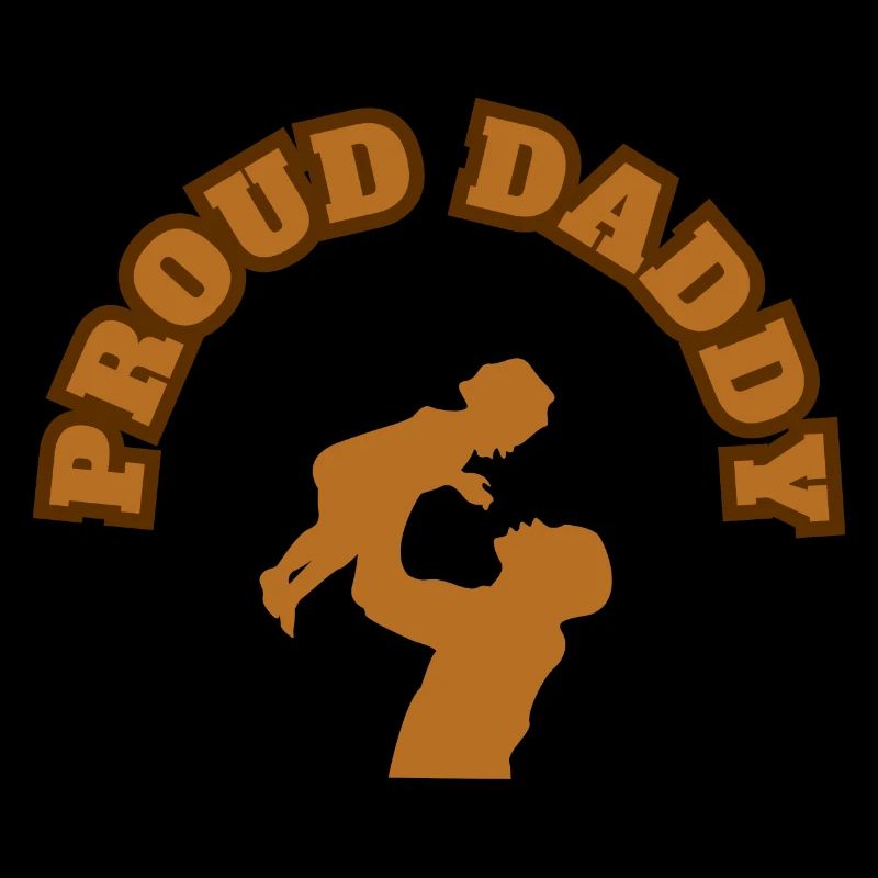 Proud Daddy Kid Daughter Brown