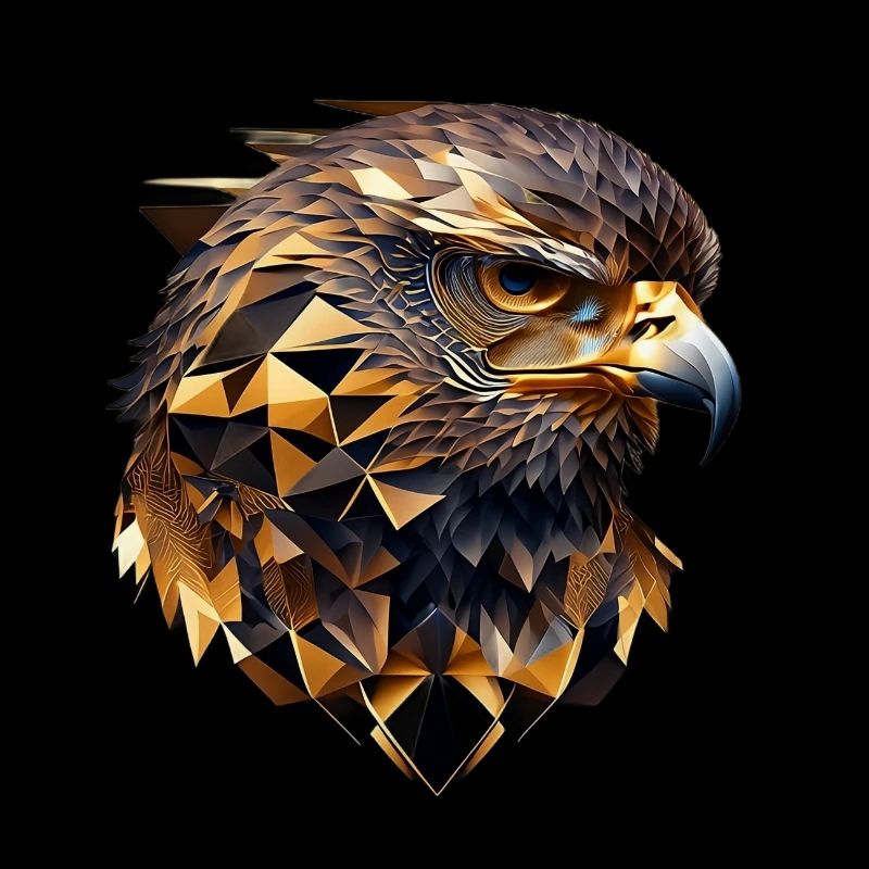 Geometric fauna, eagle, geo wild