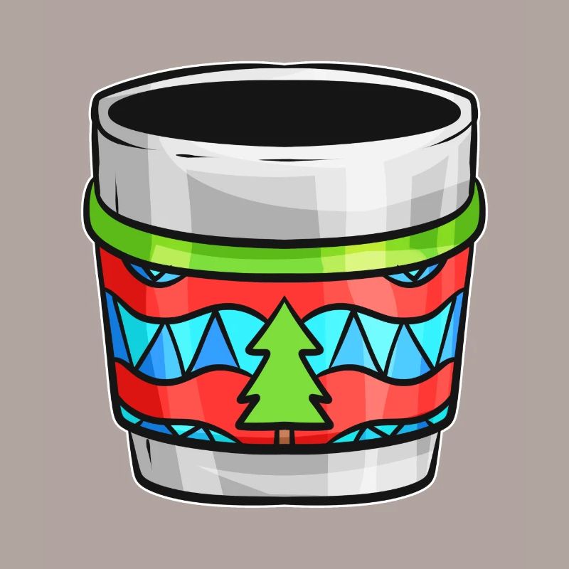 Bécher d’automne avec pull moche pour Noël