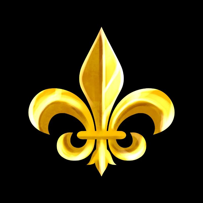Brillant doré fleur de lis