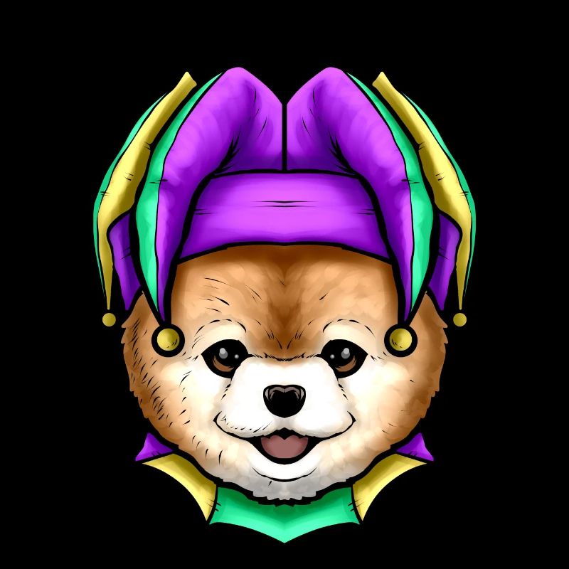 Ours mignon avec chapeau bouffon pour Mardi Gras