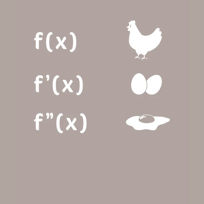 Derivative Function Chicken Egg Fried Egg Maths