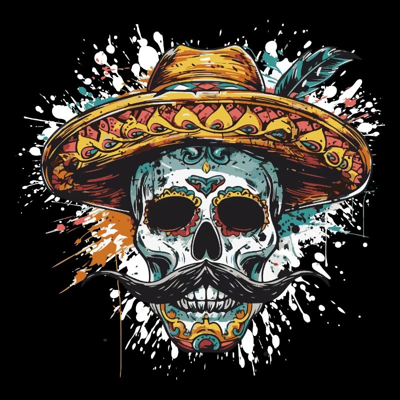 Crâne Mexicain Sombrero