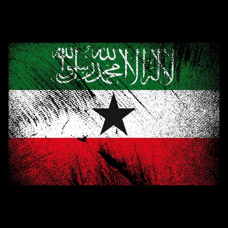Drapeau du Somaliland - Grunge vintage