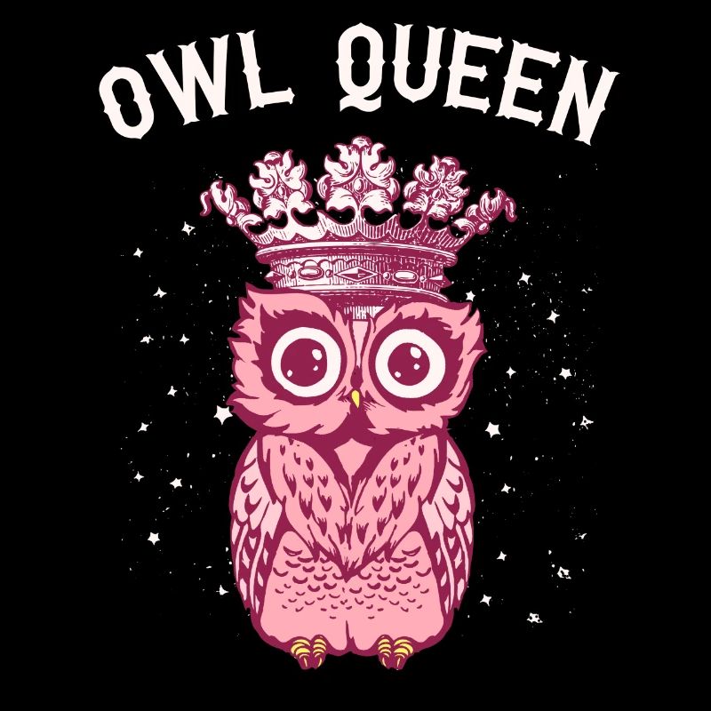 Owl Queen Eule Königin Eulen Pink Rosa Geschenk