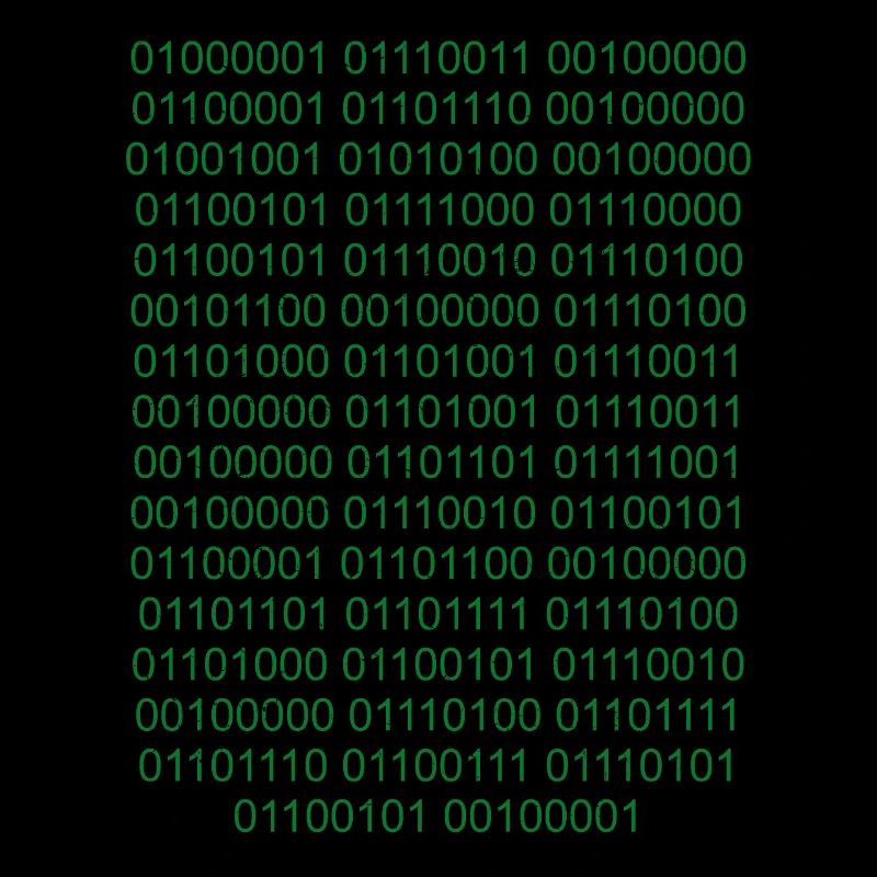 Binaire Code informatique Computer Nerd