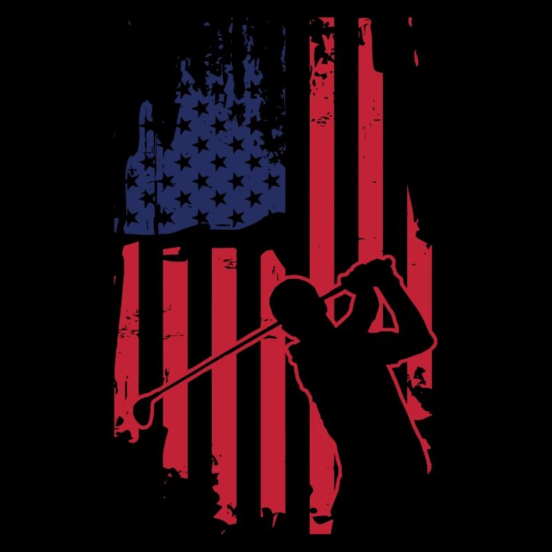 Drapeau américain disc golf tshirt hommes