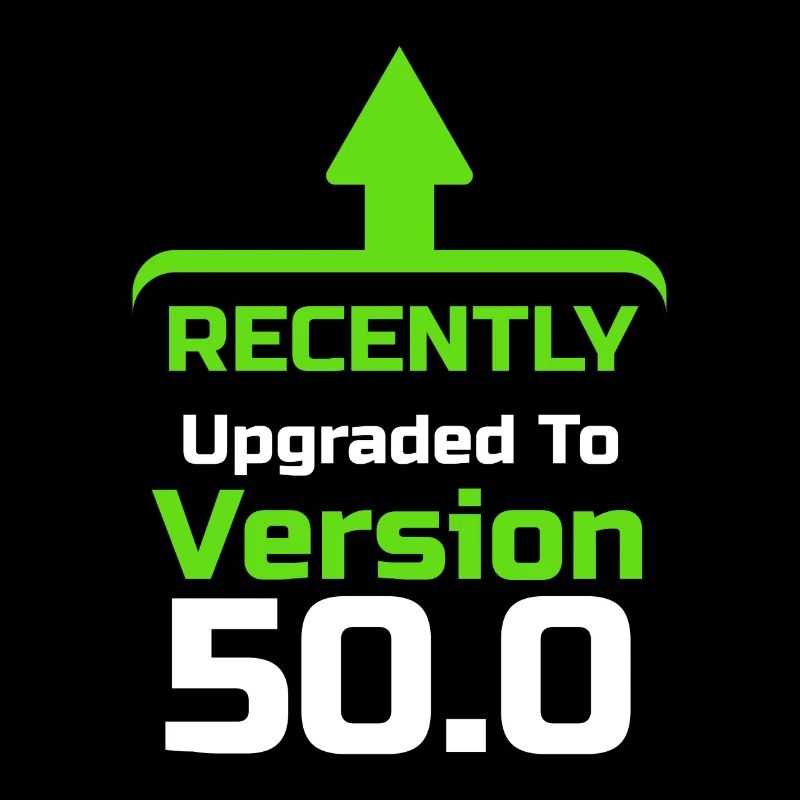 Mise à niveau récente vers la version 50.0, programmeur d'ordinateur, ordinateur Nerd, ordinateur Geek