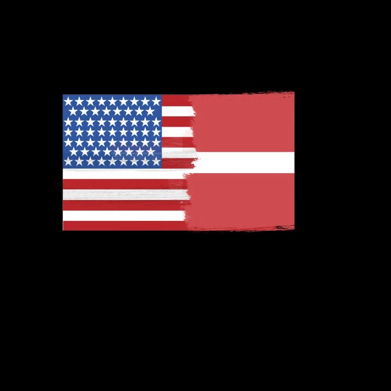 La moitié du Danemark La moitié des drapeaux des États-Unis