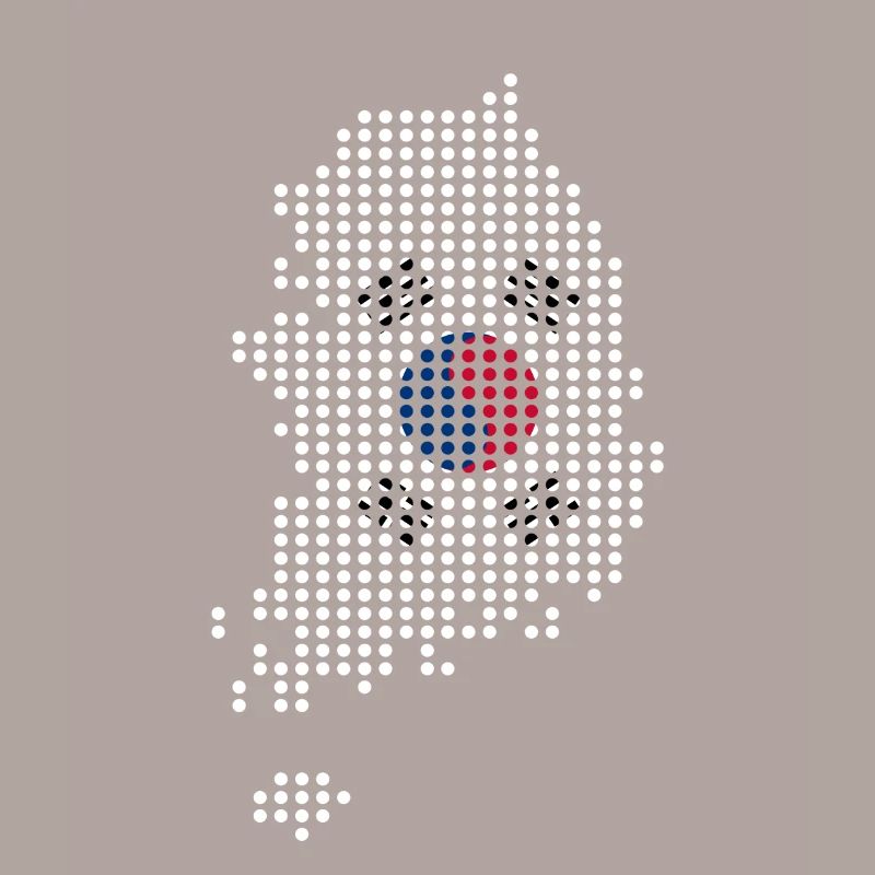 Corée du Nord Corée du Sud Asie drapeau drapeau