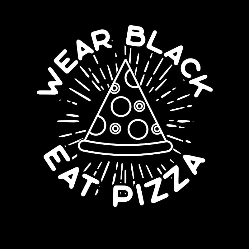 Tragen Sie Black Eat Pizza
