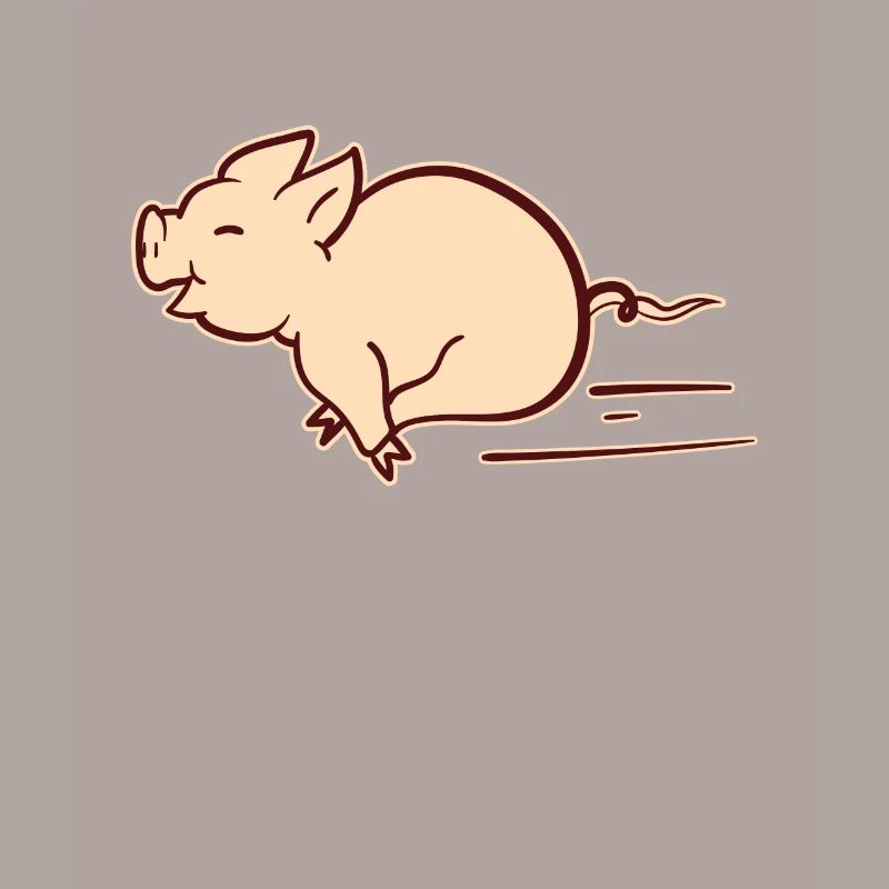 Cochon de course Courir Cochon Courir Doux Cadeau