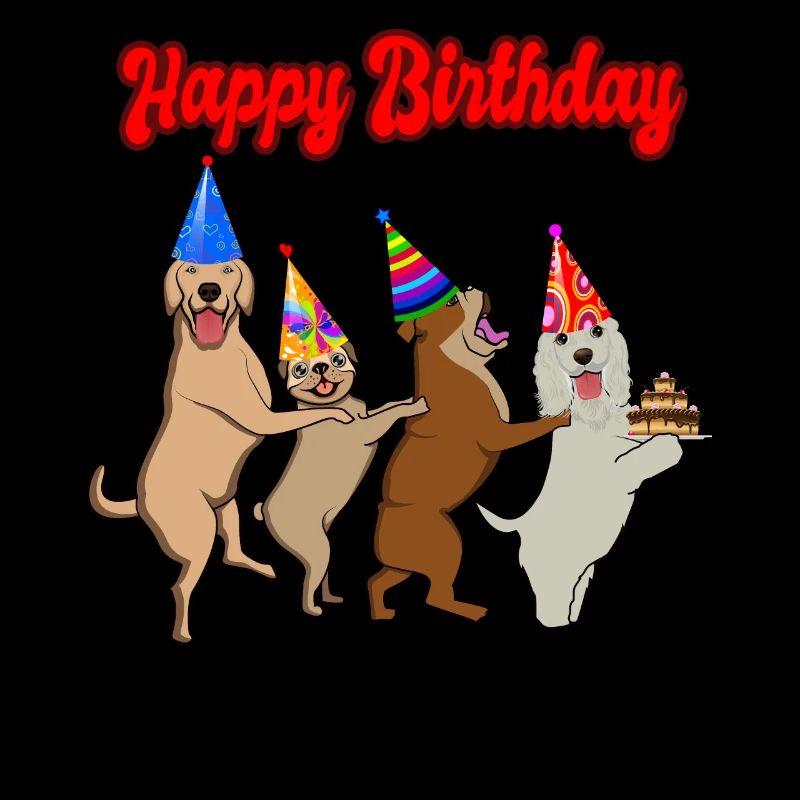 Happy Birthday Dog/Dogs Geschenkidee Geschenk