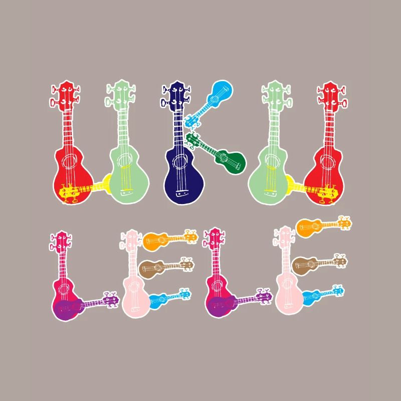 Rainbow ukuleles