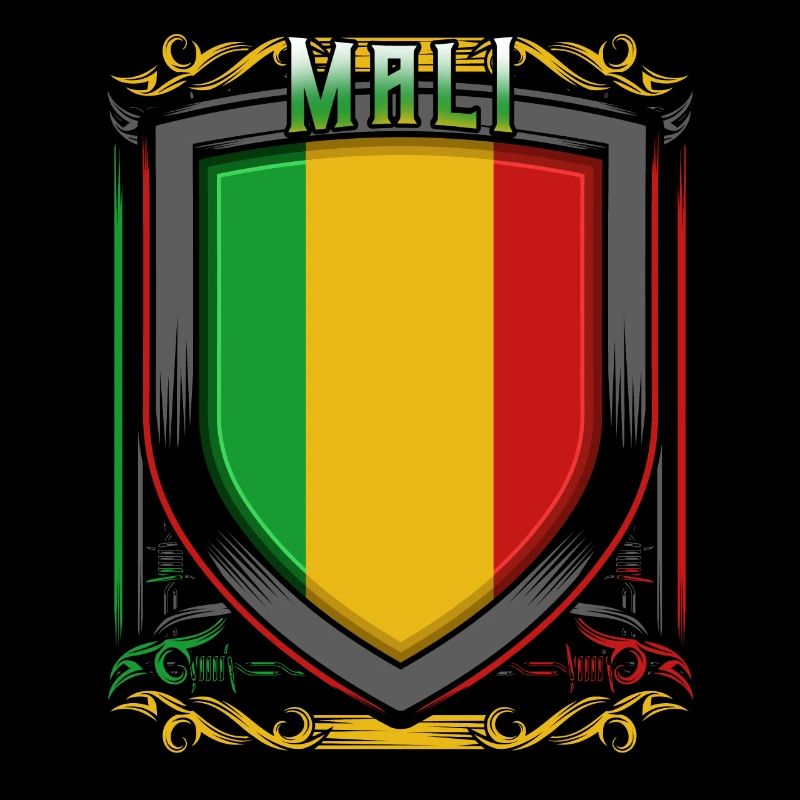 Malische Wappen Republik Mali Malier Geschenkidee