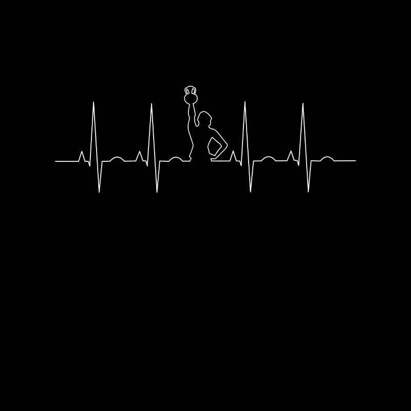 EKG Herzschlag Kettlebell