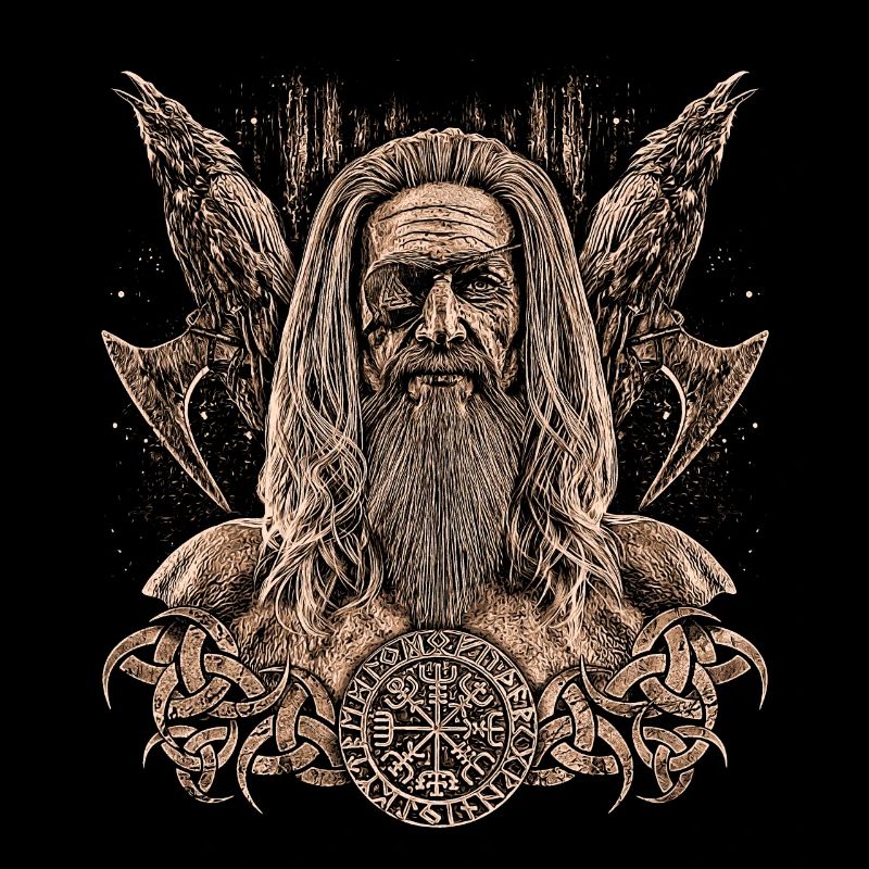 Portrait einer Illustration von Odin Geschenk
