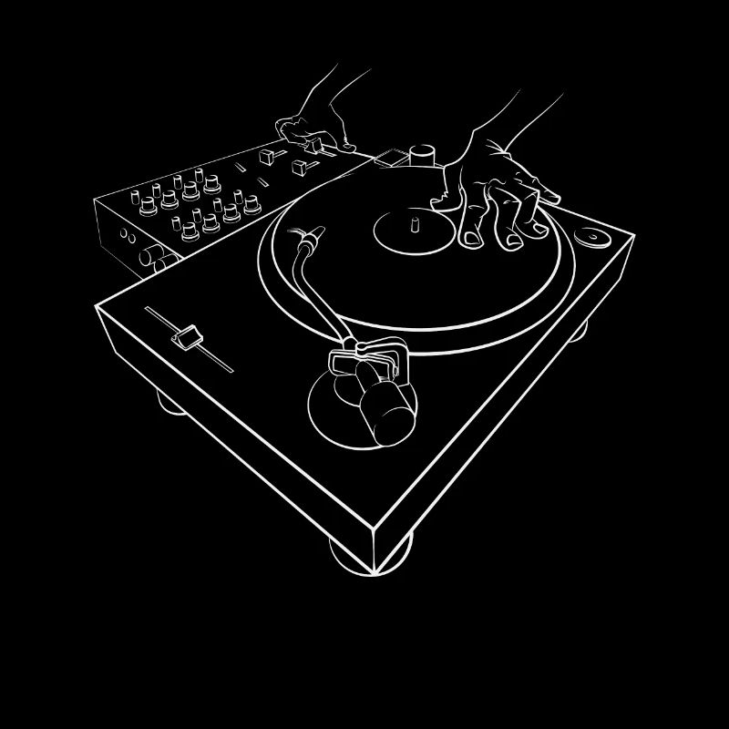 DJ mixer scratch turntable