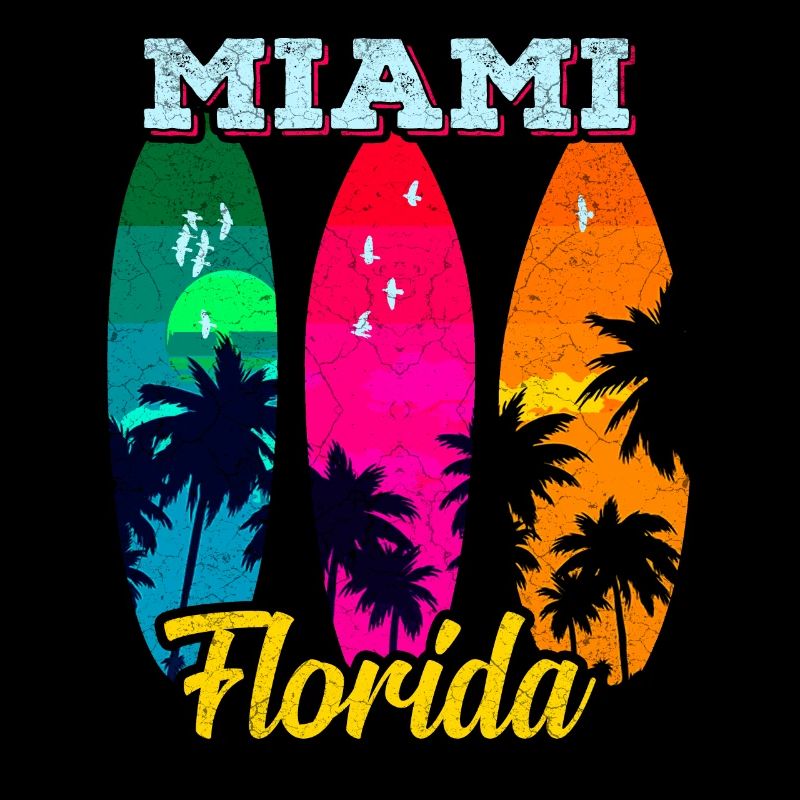 Miami Beach Vacation Retro Florida America Gift