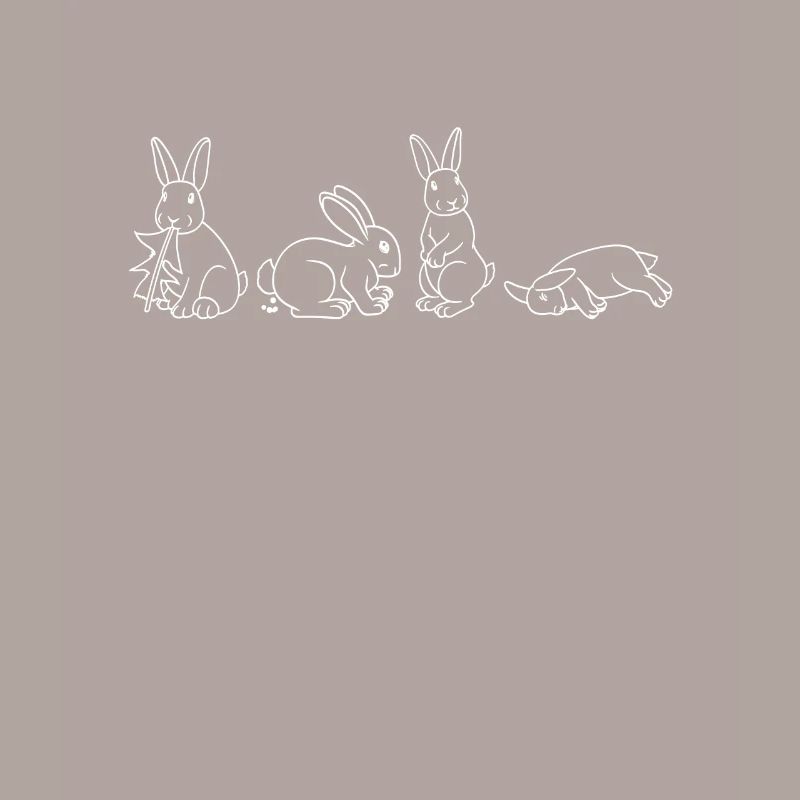 Typical rabbit poses Funny rabbit design
