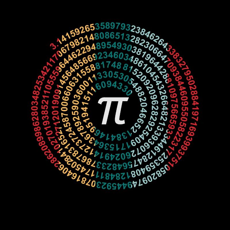 Pi math spiral 3.14 Infinite circle Ne