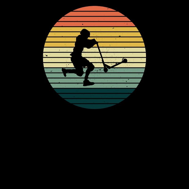 Vintage Scooter Roller Skatepark Stunt Gift