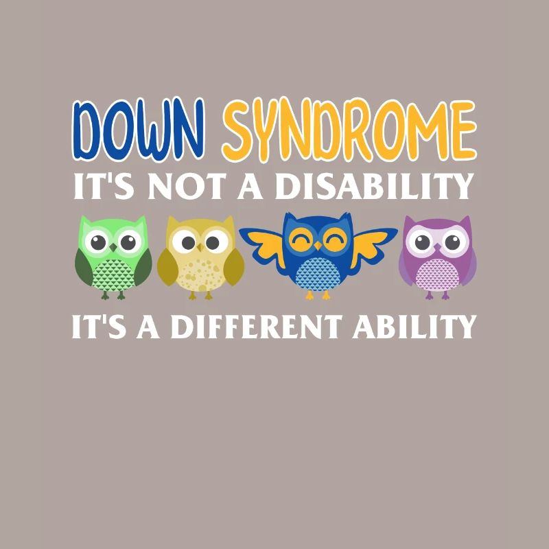 Down-Syndrom-Bewusstsein Einzigartige süße Eule anders