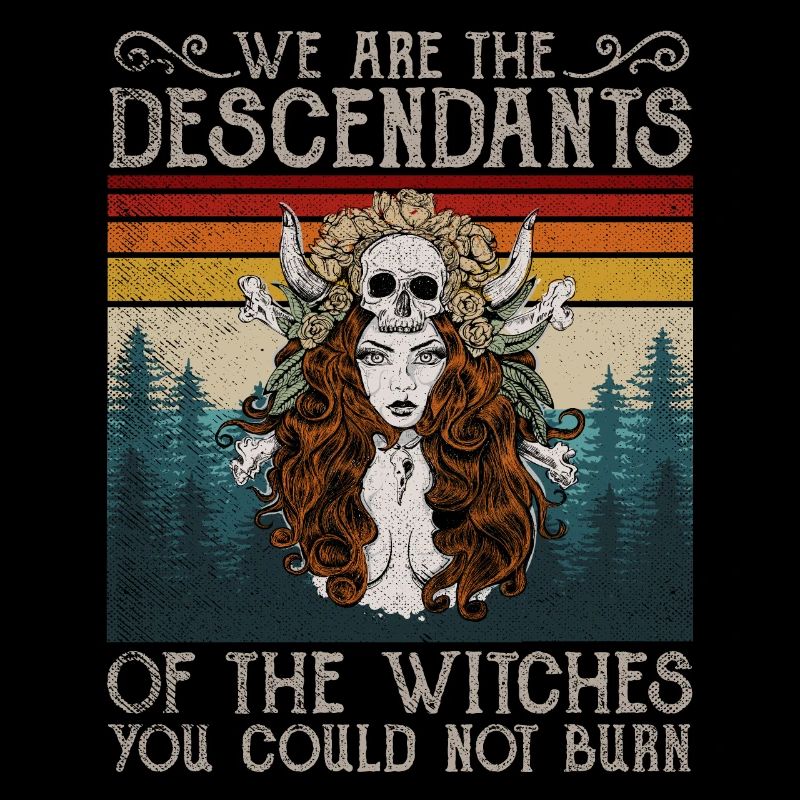 Sorcière Halloween Retro Wicca Mesdames Retro Pagan