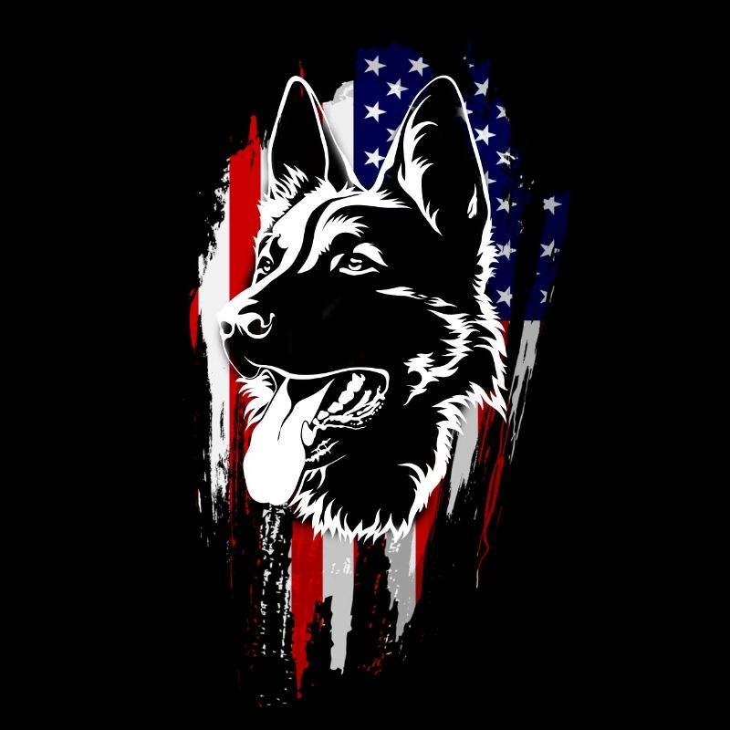Deutscher Schäferhund Patriotisch