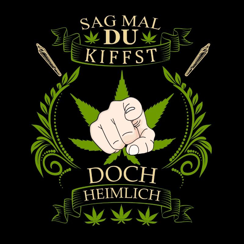 Lustiger Kiffer Cannabis THC CBD Weed 420