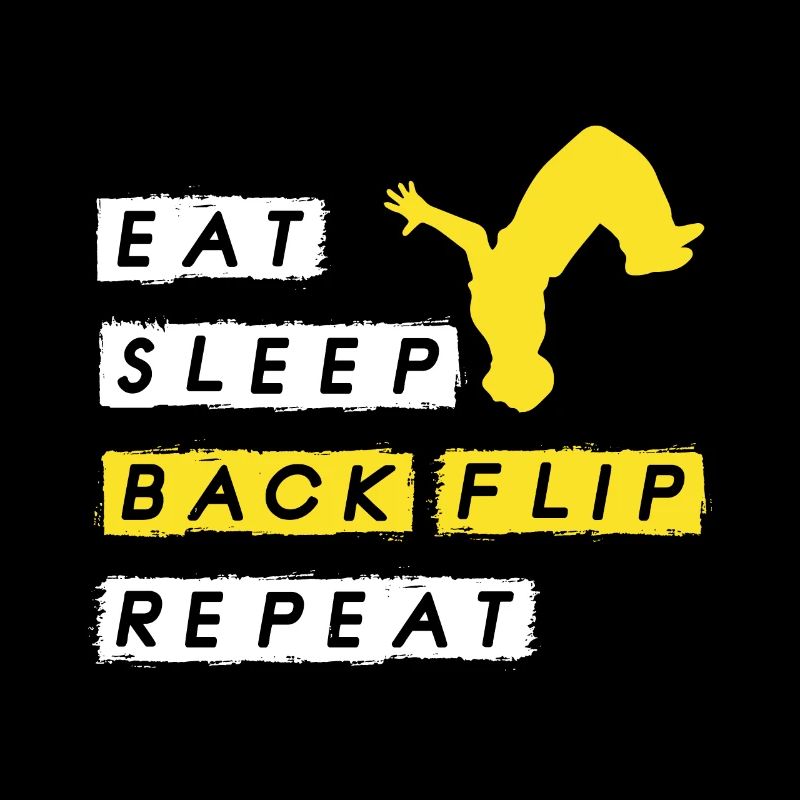 Parkour Backflip Athlete Workout Training