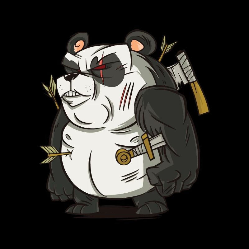 Warrior Panda Kämpfer Kampf