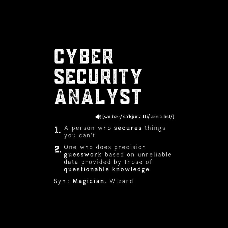 Funny Cyber Security Analyst Definition Ordinateur