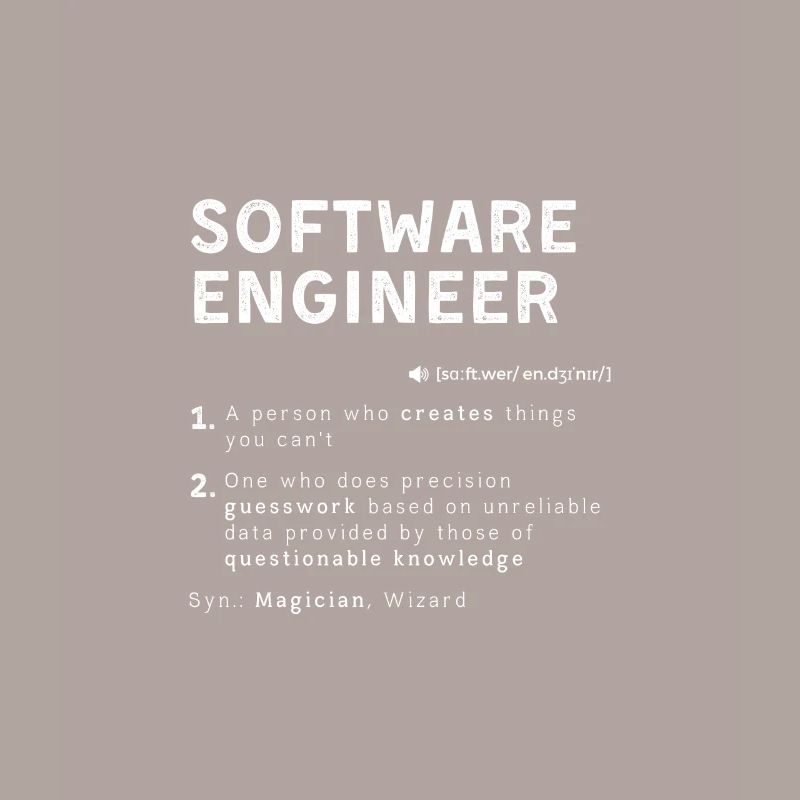 Lustige Software Engineer Definition Computer Dev