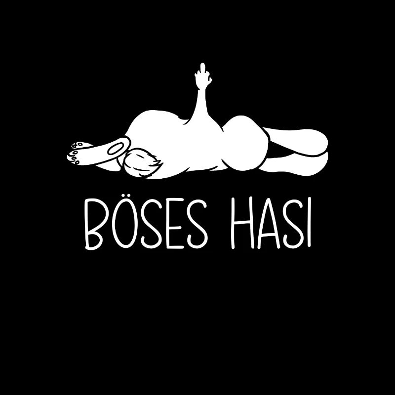Böses Hasi Hase mit Mittelfinger