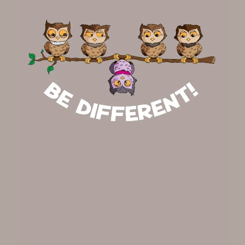 Nighteule be different Hiboux Oiseau Sei Anders