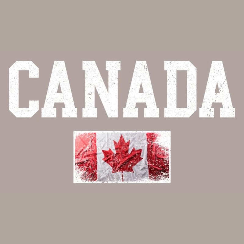 Drapeau du Canada en érable vieilli