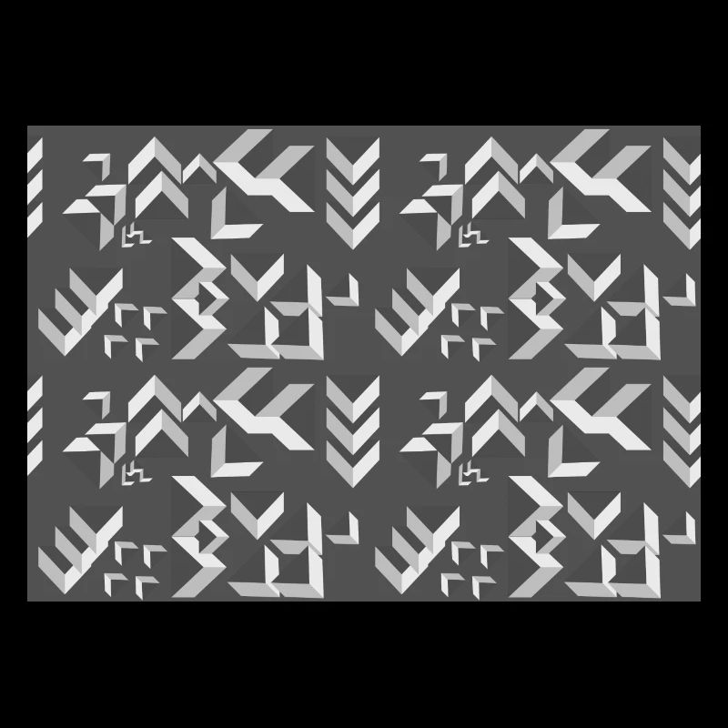 Deco pattern triangles grey-white