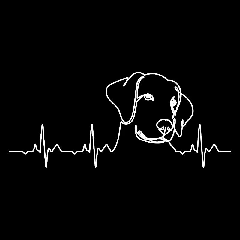 Minimalistisches Labrador Herzschlag Geschenk