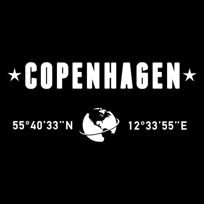 Copenhague, Danemark, Coordonnées : Planète Terre Blanche