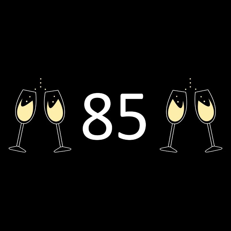 85e anniversaire 85 ans 85 Numéro 85 Blanc