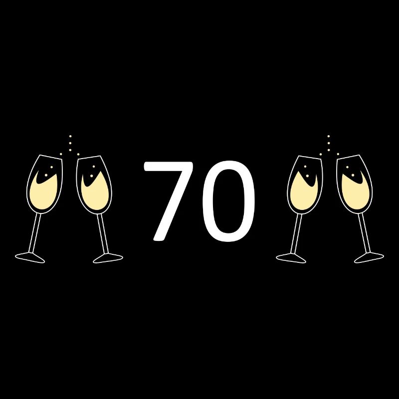70e anniversaire 70 ans 70 Numéro 70 Blanc