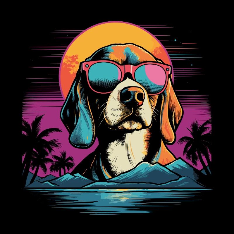 Chemise pour chien Retro Wave Beagle