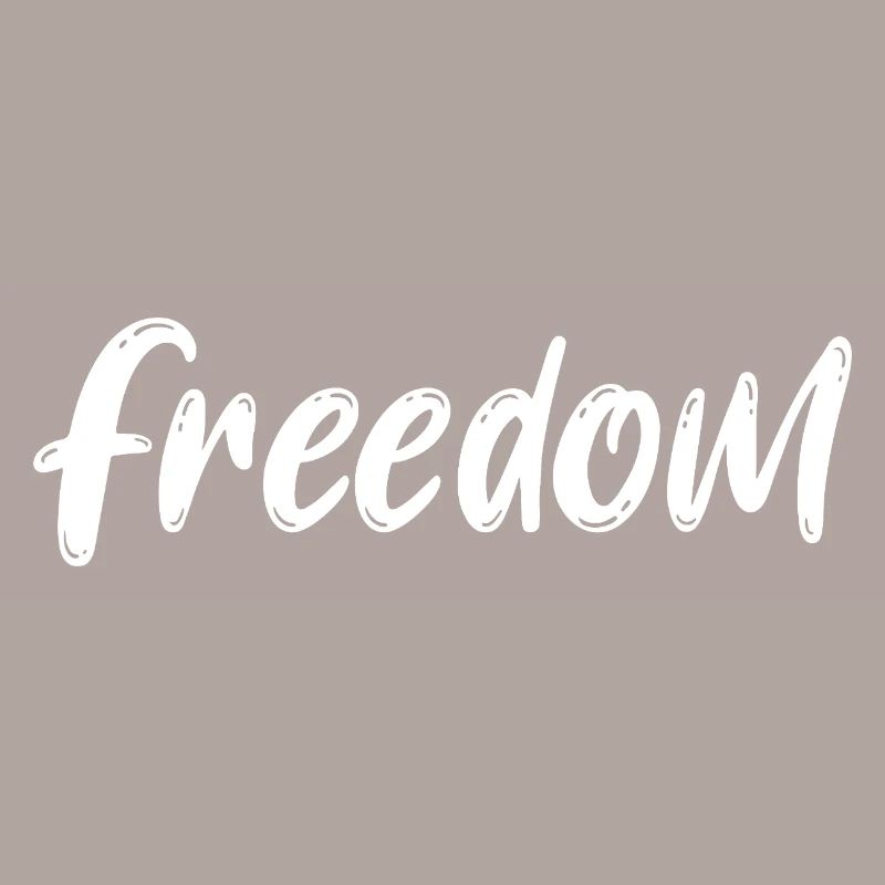 Freedom Brush Script Monochrome Statement